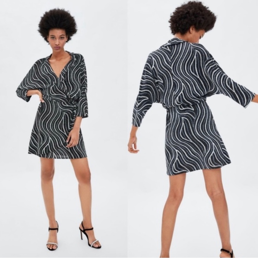 Zara Glimmer Holiday Party Dress - Size L - EUC